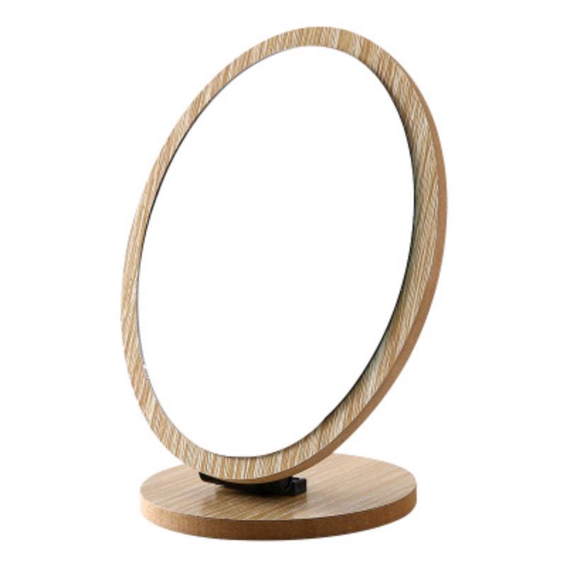Portable Wooden Folding Makeup Mirror - Small, Standing Vanity Mirror for Dorms and Homes