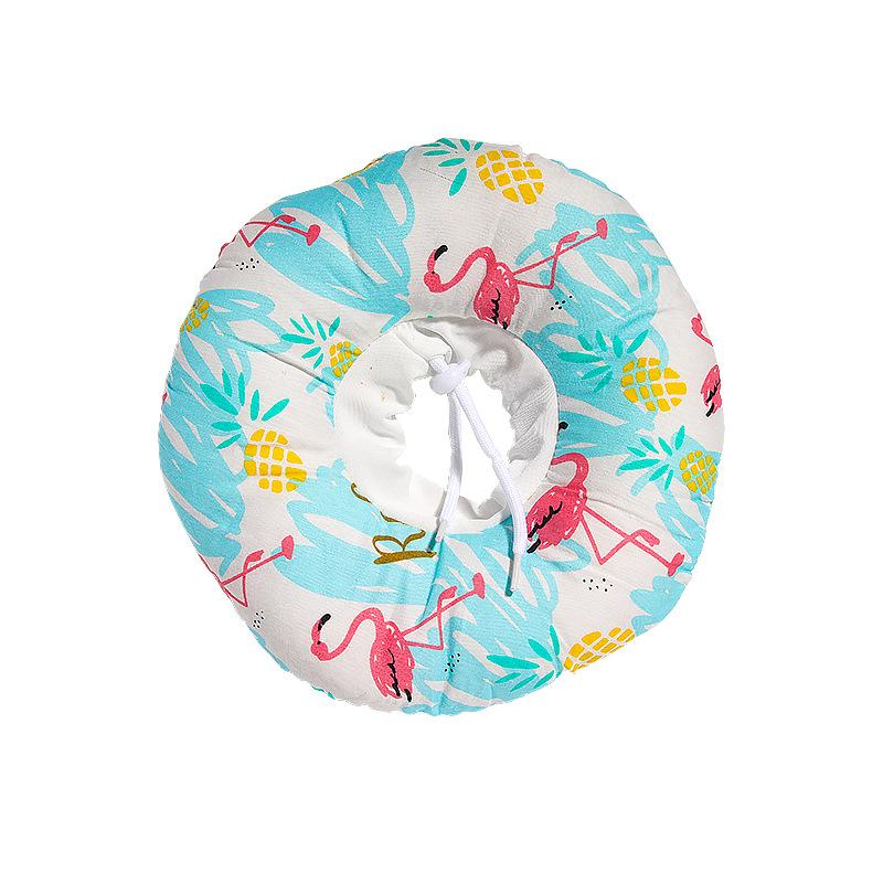 Белый круглый кошачий хлопковый воротник-манишкаУниверсальное защитное кольцо от царапин для кошек и собак, защитное кольцо, косметическая накладка, кольцо позора