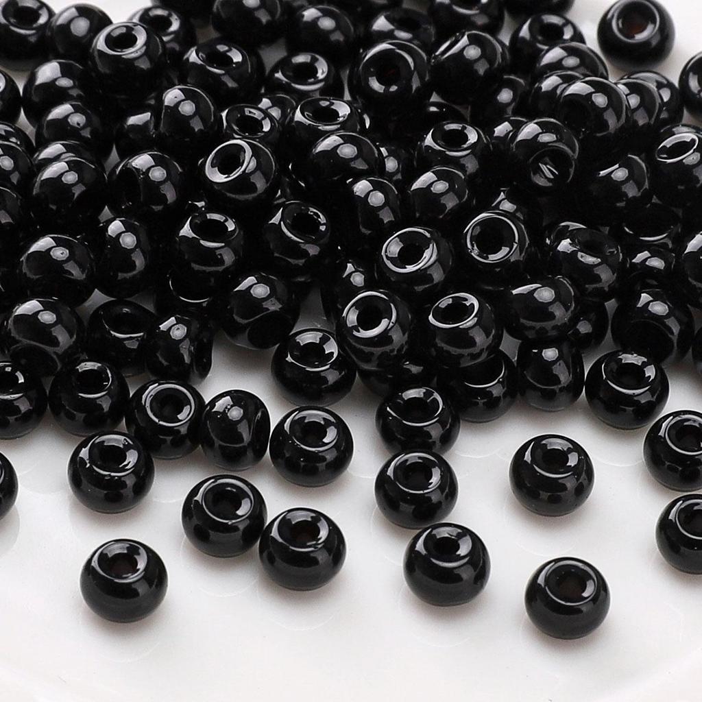 High Quality Dark Black Crystal Czech Glass Beads Loose Seed Beads for Earring Bracelet DIY Jewelry Craft Accessoreis Making