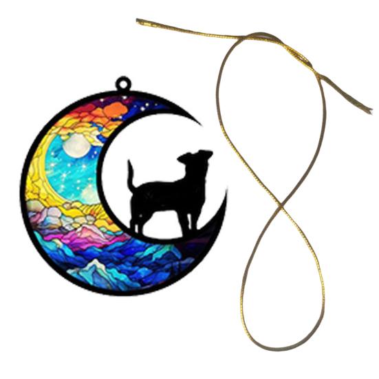 Мемориал для собаки «Ловец солнца» со шнурком, персонализированный ручной работы, подвесной кулон «Ловец солнца», посвященный потере питомца, подарок сочувствия