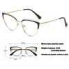 Personalized Luxury Metal Plain Glasses Women Clear Cat Eye Eyewear Anti-Blue Light Optical Spectacles Trendy Computer Glasses