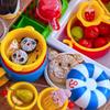 4Pcs Miniature Dollhouse Kitchen Accessory Set Realistic Tiny Fruit Vegetable Washing Basket Basin for DIY Doll House Scene Decor