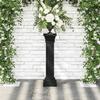 Classic Column Plant Stand Black 17 X 17 X 66 Cm MDF