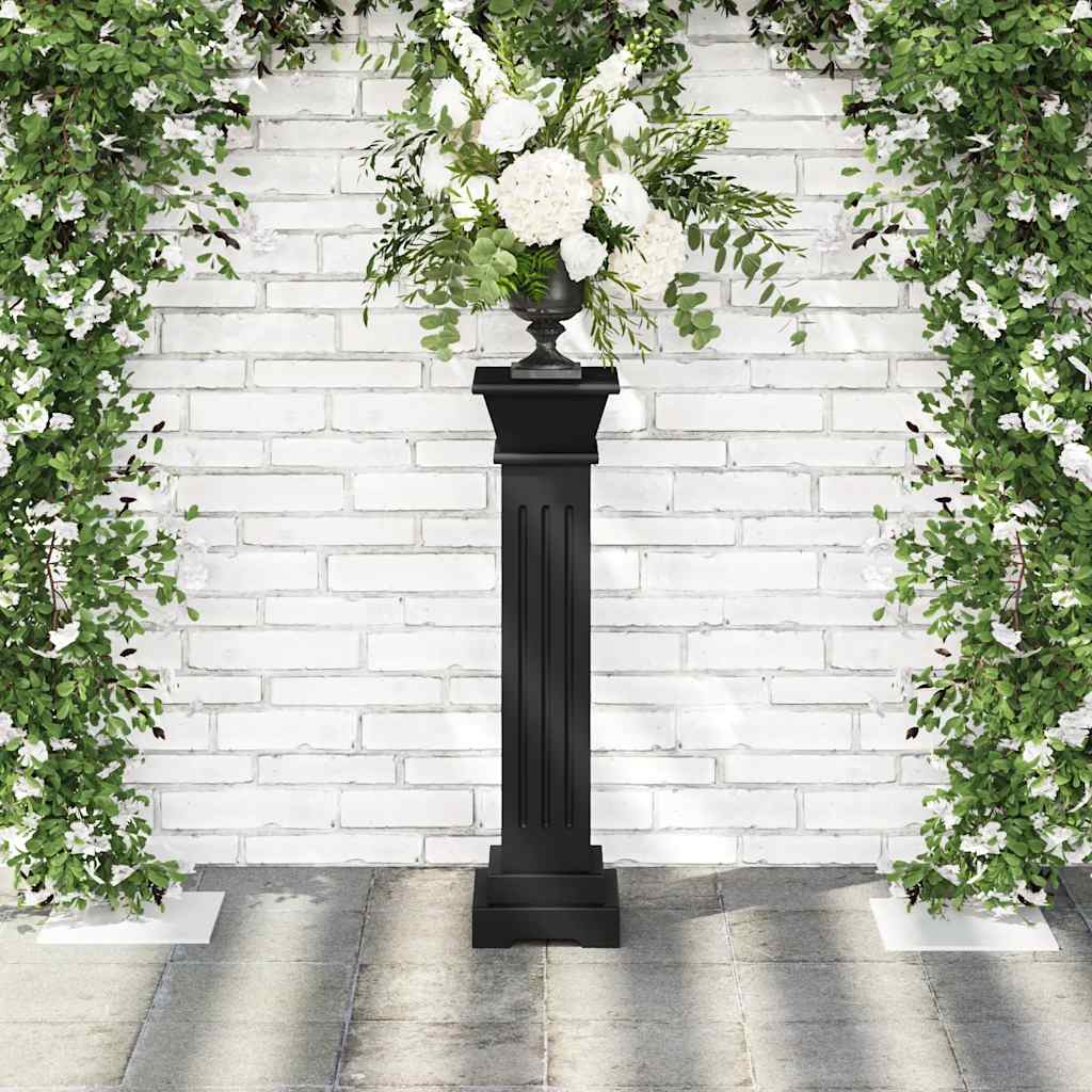 Classic Column Plant Stand Black 17 x 17 x 66 cm MDF