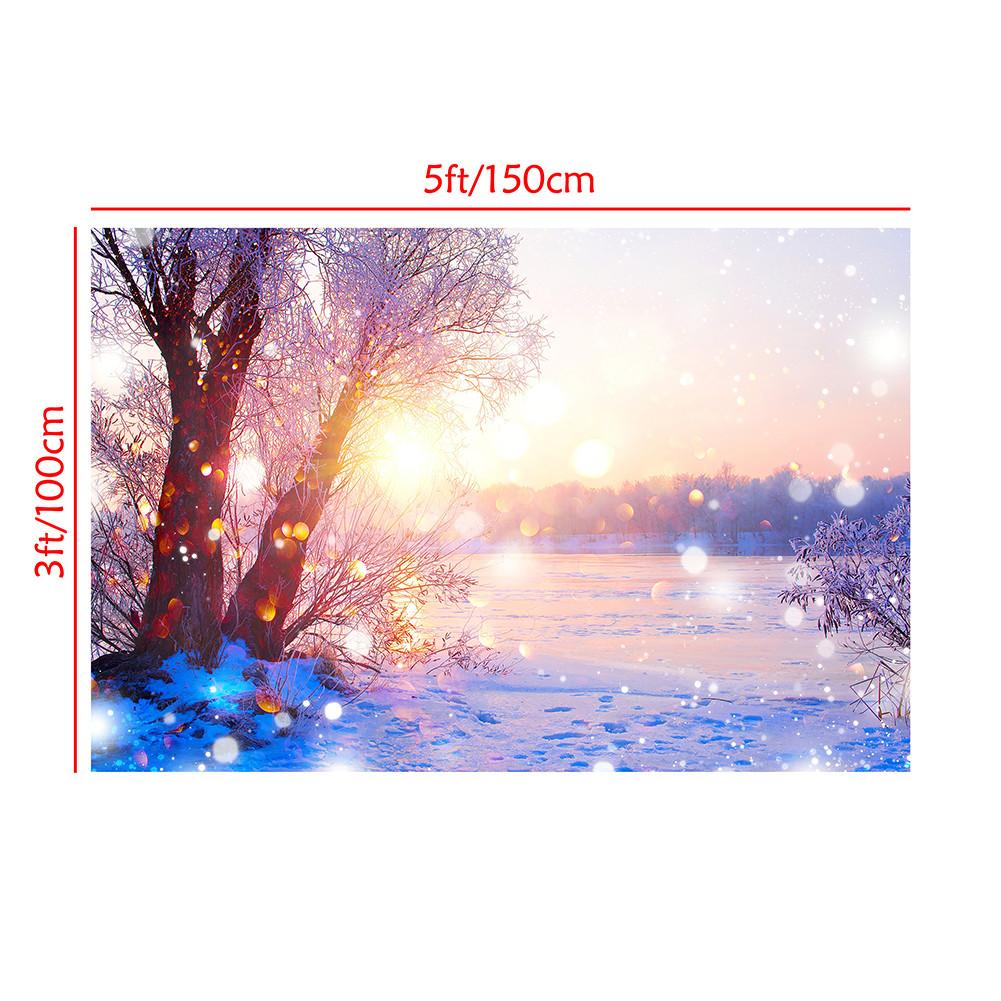 Рождественский постер со снежной сценой, фестивальные фоновые декорации для домашнего декора, вечеринок, студий, уличных празднований, свадьбы