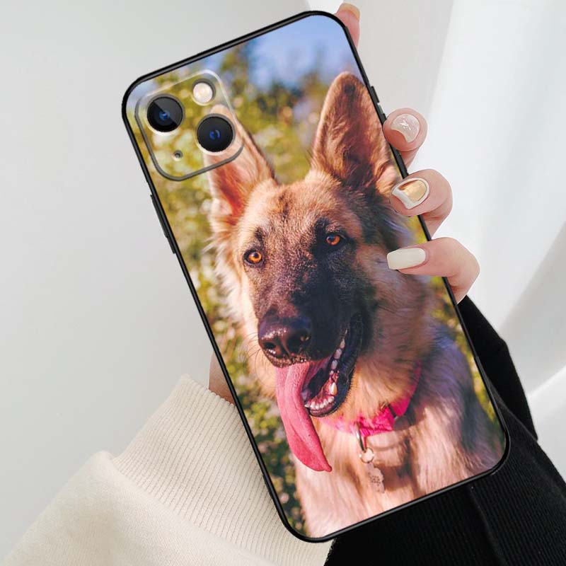Чехол для телефона с изображением немецкой овчарки для iPhone 17 Pro Max 16 15 11 13 12 14 Pro Max mini 15 16 Plus 16e 17 Air Cover