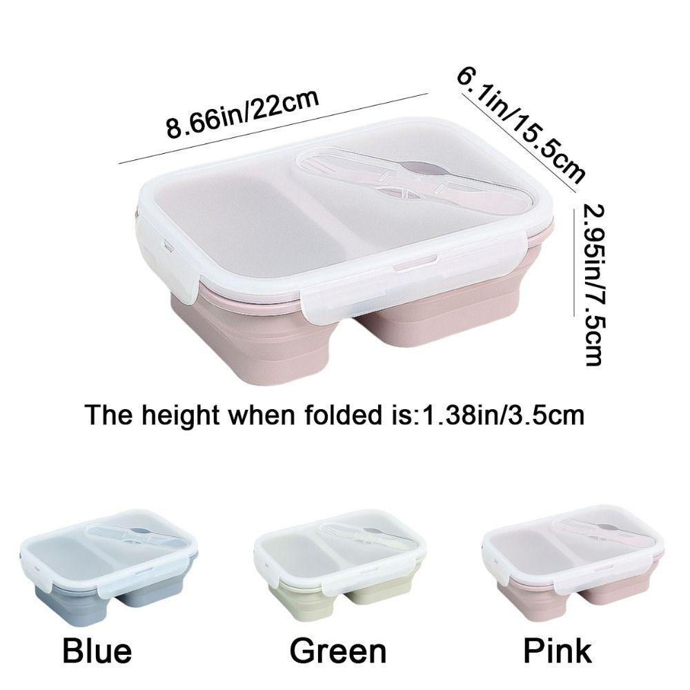 Rectangle Silicone Lunch Box Airtight Fresh Keeping Box Practical Food Storage Container  Student