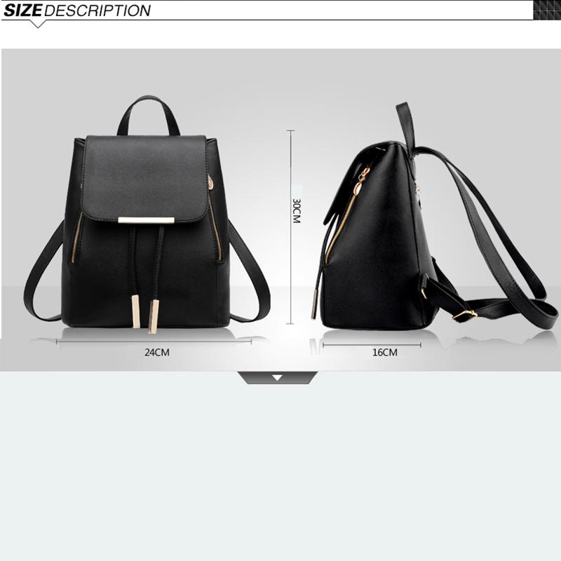 Женский рюкзак из искусственной кожи Черный/Бежевый/Черный+Белый/Черный +Розовый/Небесно-Голубой/Синий/Темно-Синий/Фиолетовый/Бордовый/Розовый/Розовый/Зеленый