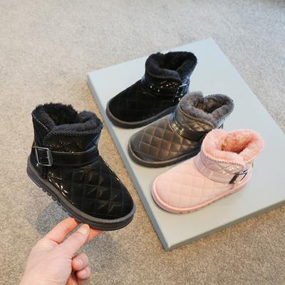 Новые зимние сапоги для девочек, утолщенные сапоги для мальчиков
