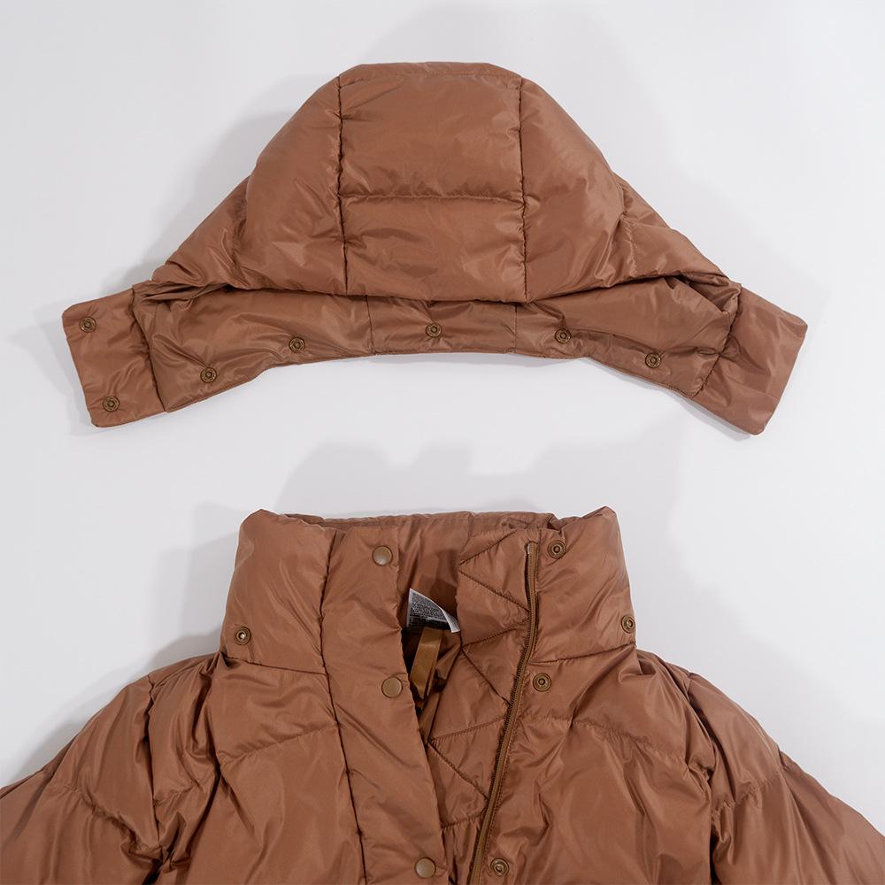Куртка с капюшоном Lulu Short из утиного пуха, устойчивая к холоду: 4-сетчатый пуховик, съемный и теплый для фитнеса осенью/зимой