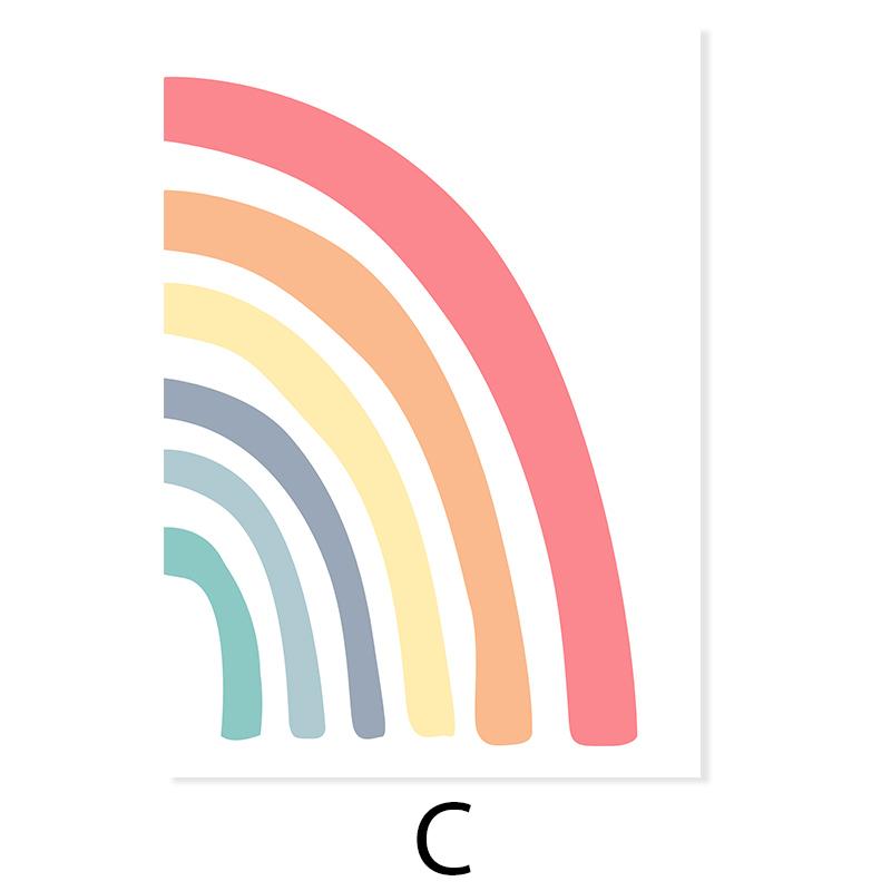 Красочные Радужные капли дождя, плакаты на весь день, печать на холсте, настенные художественные картины для детской комнаты, домашний декор для комнаты для девочек