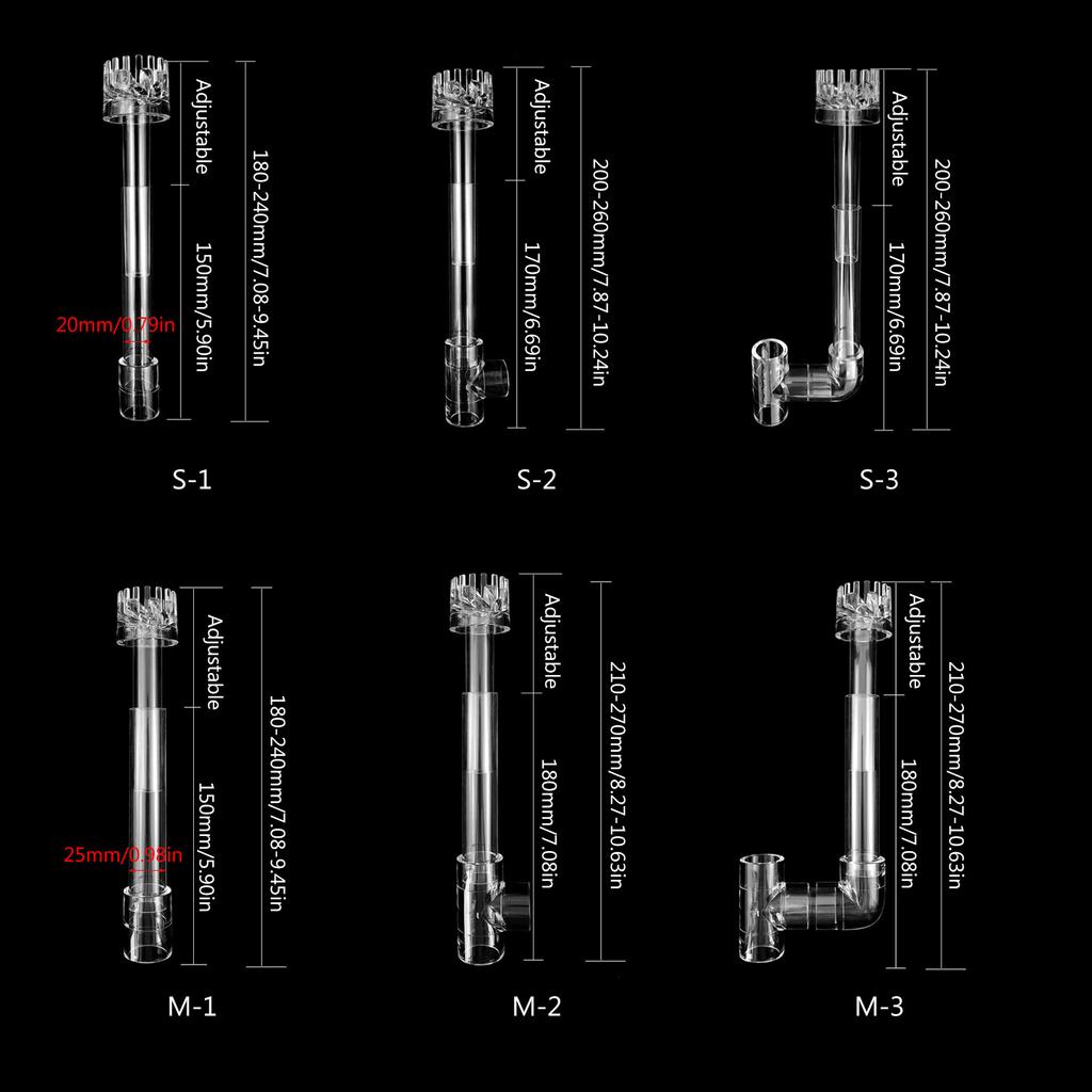 Enhances Aquariums Water Quality with Plastic Transparent Pipe Spin Skimmer Aquariums Fish Tank Filter Cleaning Parts