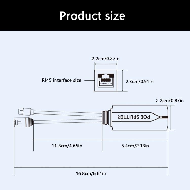 Встроенная защита от короткого замыкания USB/Type-C PoE-сплиттер Блок питания Преобразователи 40 В в 5 В для камер видеонаблюдения