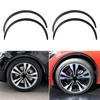 4PCS Car Wheel Eyebrow Arch Trim Lips Strip Fender Flare Protector Carbon Fiber