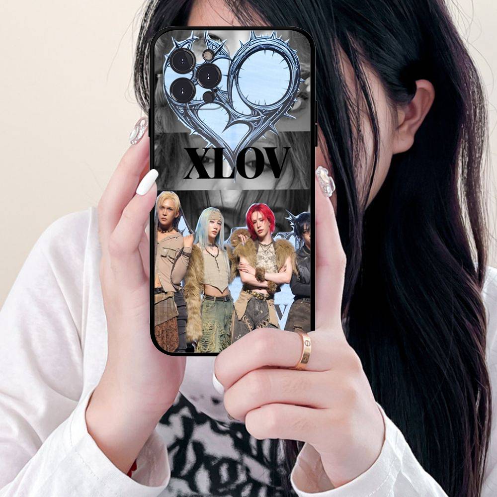 Popular Logo X-XLOV Phone Case For IPhone 16 Pro Max 15 17 Plus 14 13 12 Mini 11 Black Cover