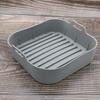 Silicone Air Fryer Baking Pan with Handles Non-Stick Reusable Square Airfryer Liners Basket for 4-6 QT Air Fryer Accessories for Even Heating