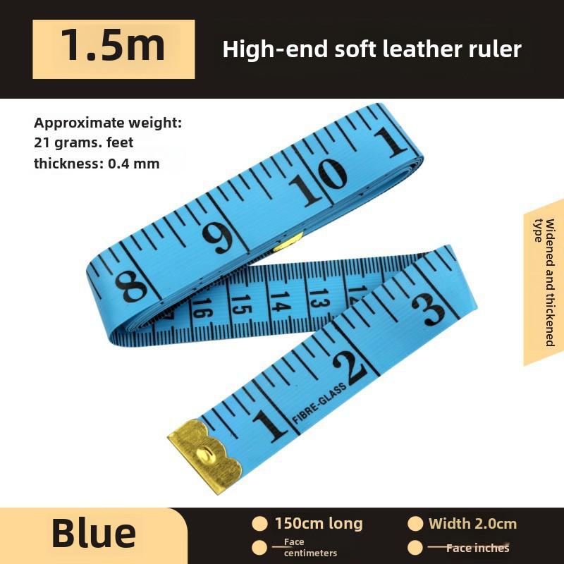 «Белая линейка с дюймами/футами и цветной мягкой швейной лентой — портновский измерительный инструмент»