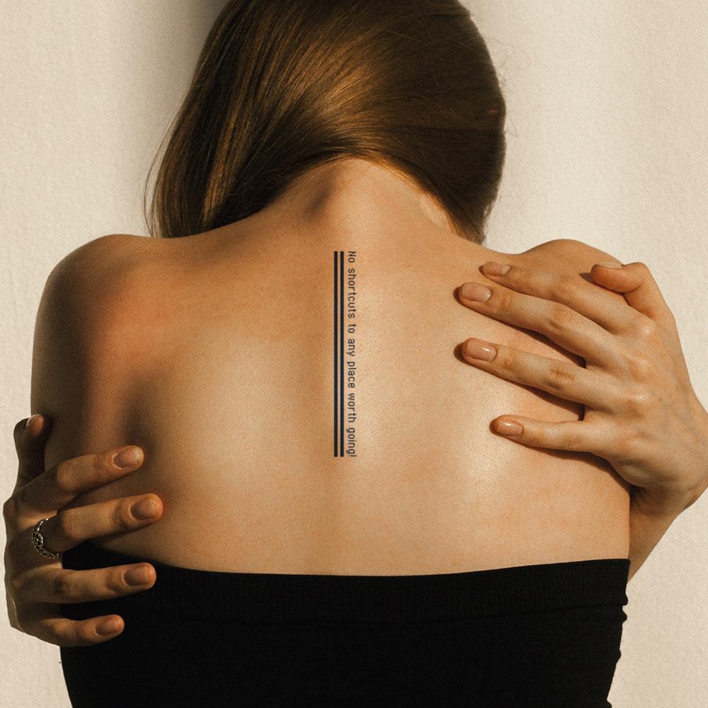 1 Sheets Semi Permanent Realistic Waterproof and Removeable Herb Tattoo Women's Back Tattoos Long Lasting