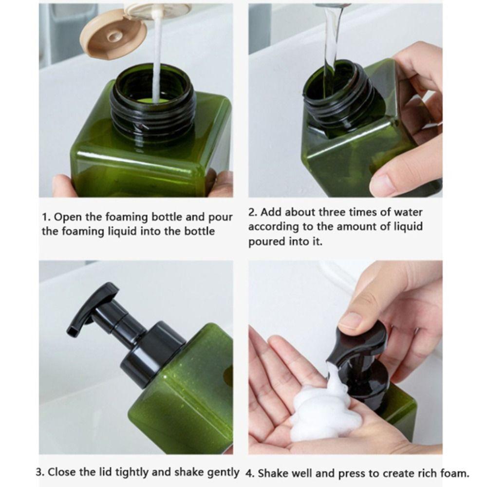 Square Storage Bottles 250/450/650ml Shampoo Press Empty Bottles New Liquid Soap Dispenser