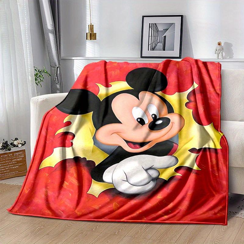 1pc. Mickey Mouse Cartoon Blanket, Soft Warm Throw for Home Decor, Gift Idea, All Seasons Use, Vibrant Colors, Cozy Bed Cover, Room Decorati
