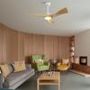 Sofucor 132 cm Ceiling Fan with LED Light, Remote Control, DC Power Supply, Timer, Solid Wood, 2 Colors Available