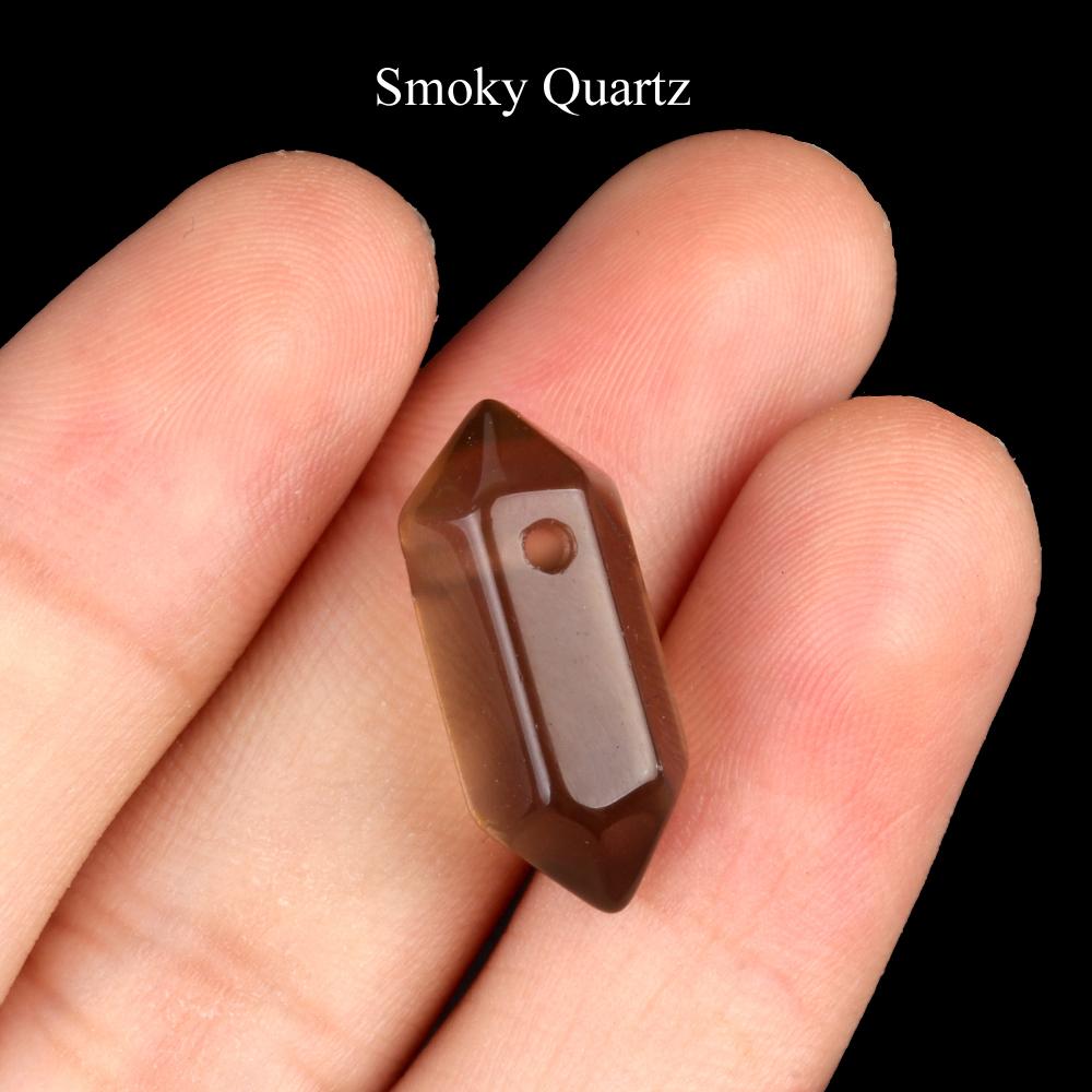 5 шт., натуральные камни, двухконечные шестиугольные подвески, перфорированные кристаллы, подвески для изготовления ювелирных изделий своими руками, женские ожерелья, аксессуары, подарки для творчества