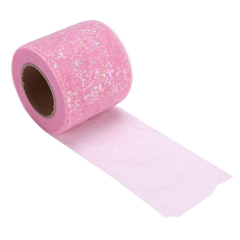 1pcs Lightweight Glitter Tulle Fabric Abrasion Resistant Mesh Ribbon Tulle Rolls Wedding Decor
