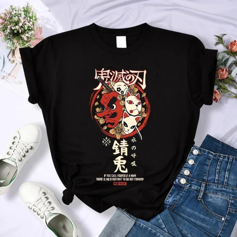 Demon Slayer T Shirt Women Kimetsu No Yaiba Nezuko Tshirt Female Tanjirou Kamado Graphic Tee Shirt Japanese Anime Manga T-shirt