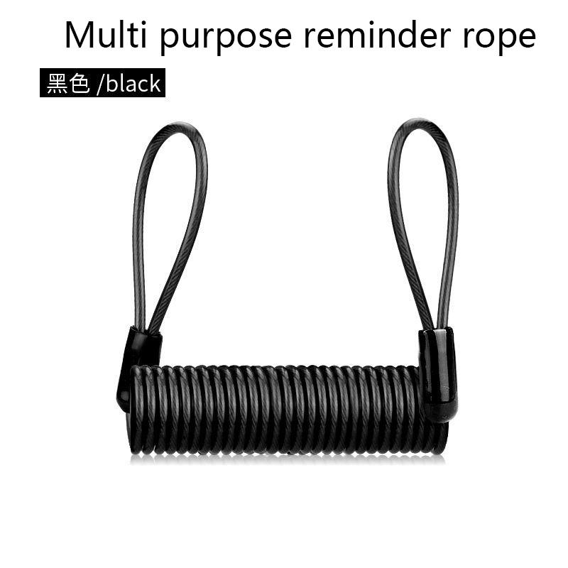 1.2M Bike Spring Cable Lock Anti-Theft Rope Alarm Disc Lock Bicycle Security Reminder Motorcycle Theft Protection 120-150cm