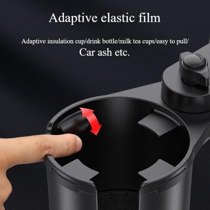 Car Cup Holder With Tray Expandable Food Tray Table Drink Holder 360 Rotation Car Gadgets Multifunctional For Drive Road Trip