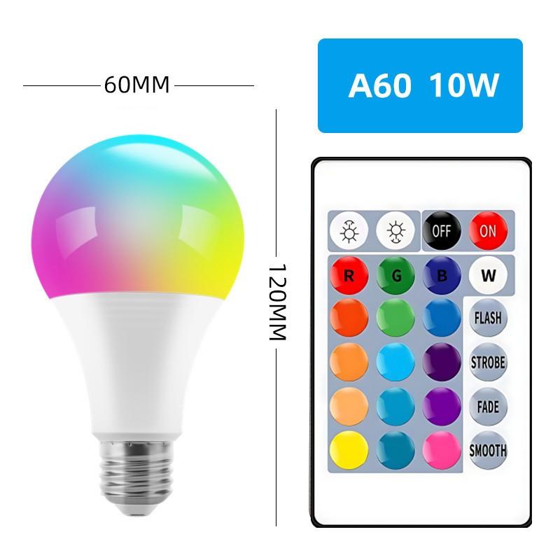E26/E27 Умная лампа светодиодная RGB с изменением цвета RGBW прожектор AC85-265V домашний пульт дистанционного управления атмосферный ночник