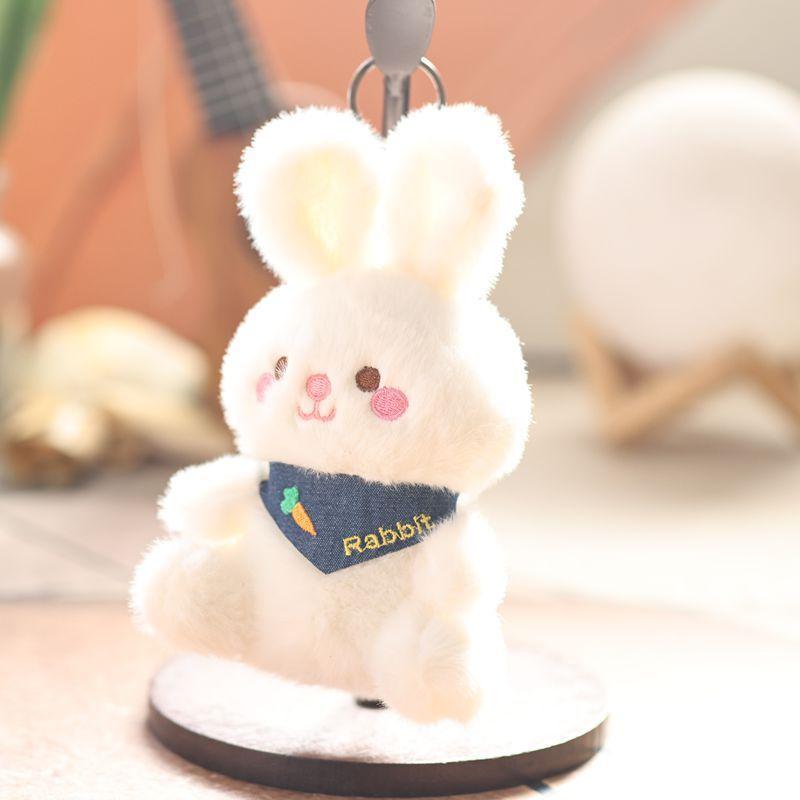 Cute Bunny Plush Keychain With Pp Cotton Filling For Kids And Teens