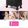 Universal Brake Wheel Trolley: Multi-Layer Large Nail & Tattoo Storage Makeup Box