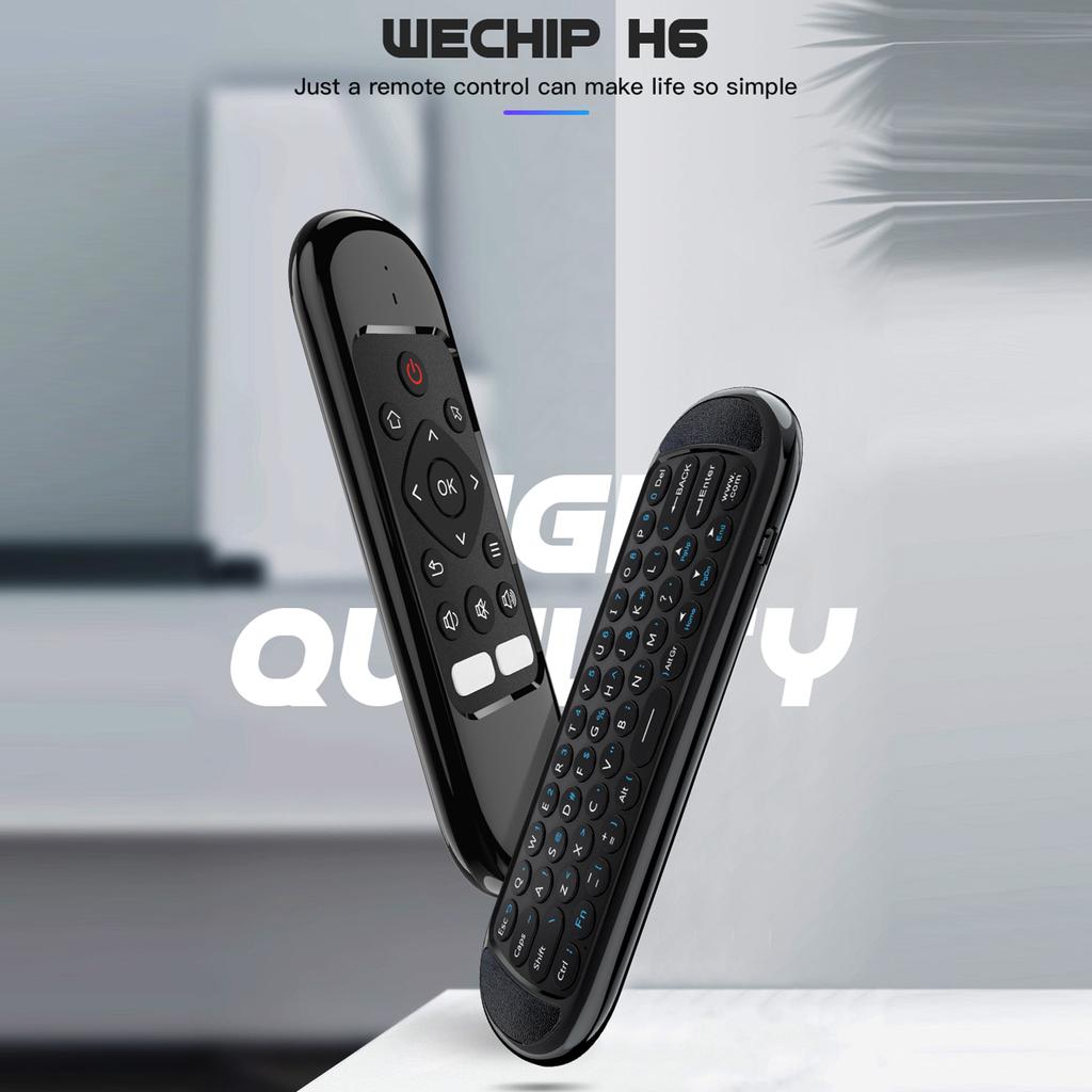 Wechip H6 Пульт дистанционного управления 2,4G Беспроводная воздушная мышь Мини-клавиатура ИК-управление Гироскопическим датчиком Smart Remote