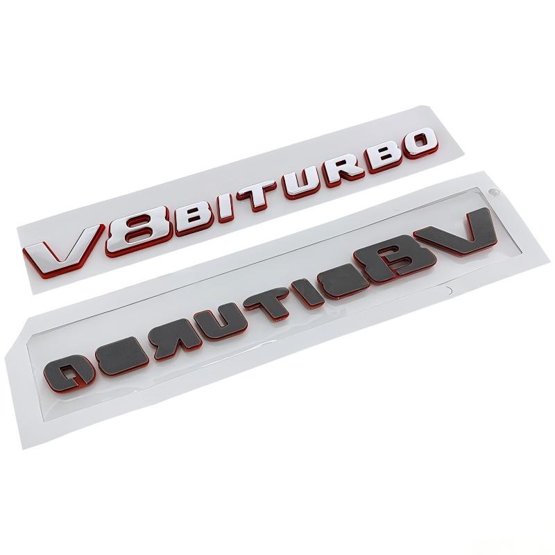 1X Новый 3D ABS Хромированный Черно-Красный V8Biturbo Эмблема XKSLDJ5 Буквы Наклейка на Крыло Автомобиля V8 Biturbo Наклейка Аксессуары