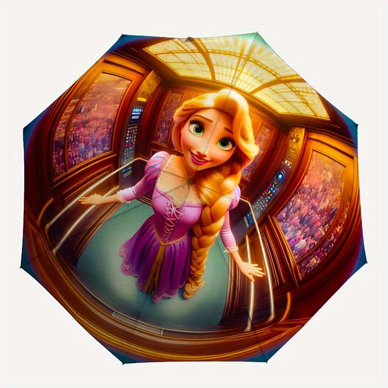 1pc Disney Princess Automatic Open/close, All-Season Portable Folding Umbrella, Perfect Gift for Friends  yy250807021