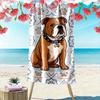 Charming Bulldog Design Print Beach Towel, Quick Drying, Suitable for Travel, Outdoor Sports, Jogging, the Beach and Swimming, Gift