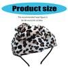 Bowknot Hairhoop Half Caps for Women Elegant Leopard Pattern Headband Nonslip Sweet Fascinator Hairband for Formal Dress