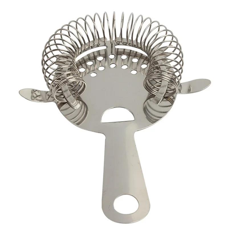Cocktail Strainer Ice Blocker Stainless Steel Cocktail Strainer Ice Strainer Professional Bartender Bar Tools Ice Separator 5