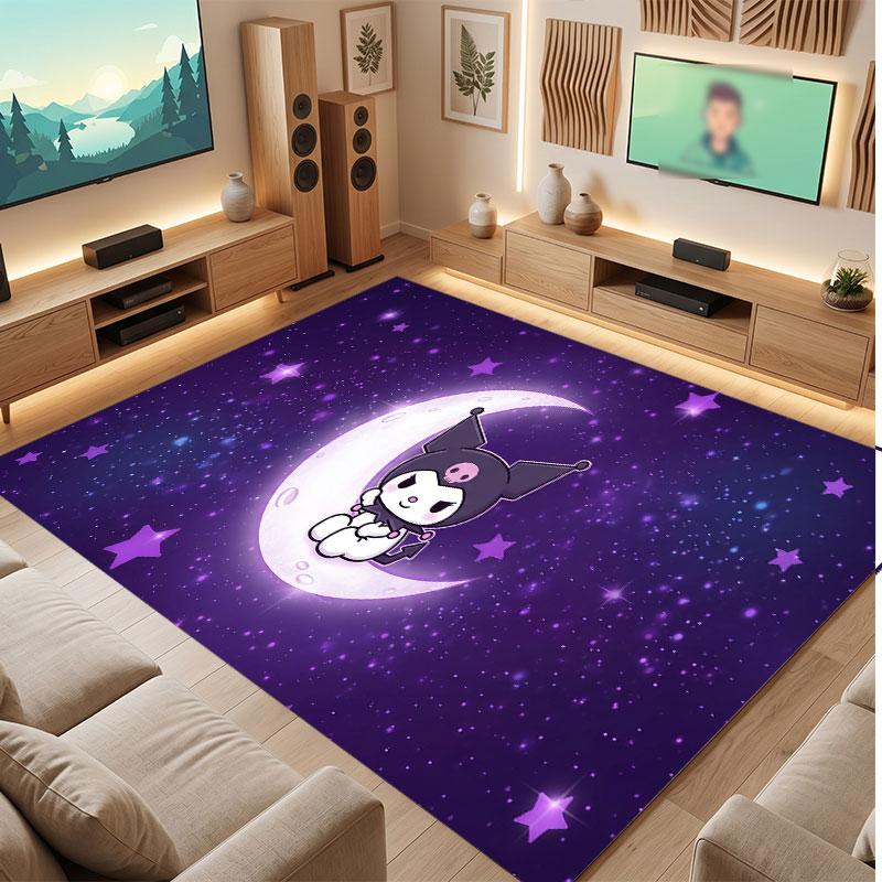 Kuromi Rug Soft Thick Non Slip Floor Carpet for Bedroom Living Room Home Decor