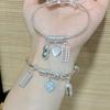 New Maple Leaf Acacia Red Bean Bracelet Women's Glass Bracelet High Color Value Niche Design Ins Gift for Girlfriend