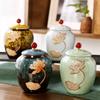 Ceramic Tea Jar Vintage Sealed Pot Large Capacity Coffee Canisters Home Supplies
