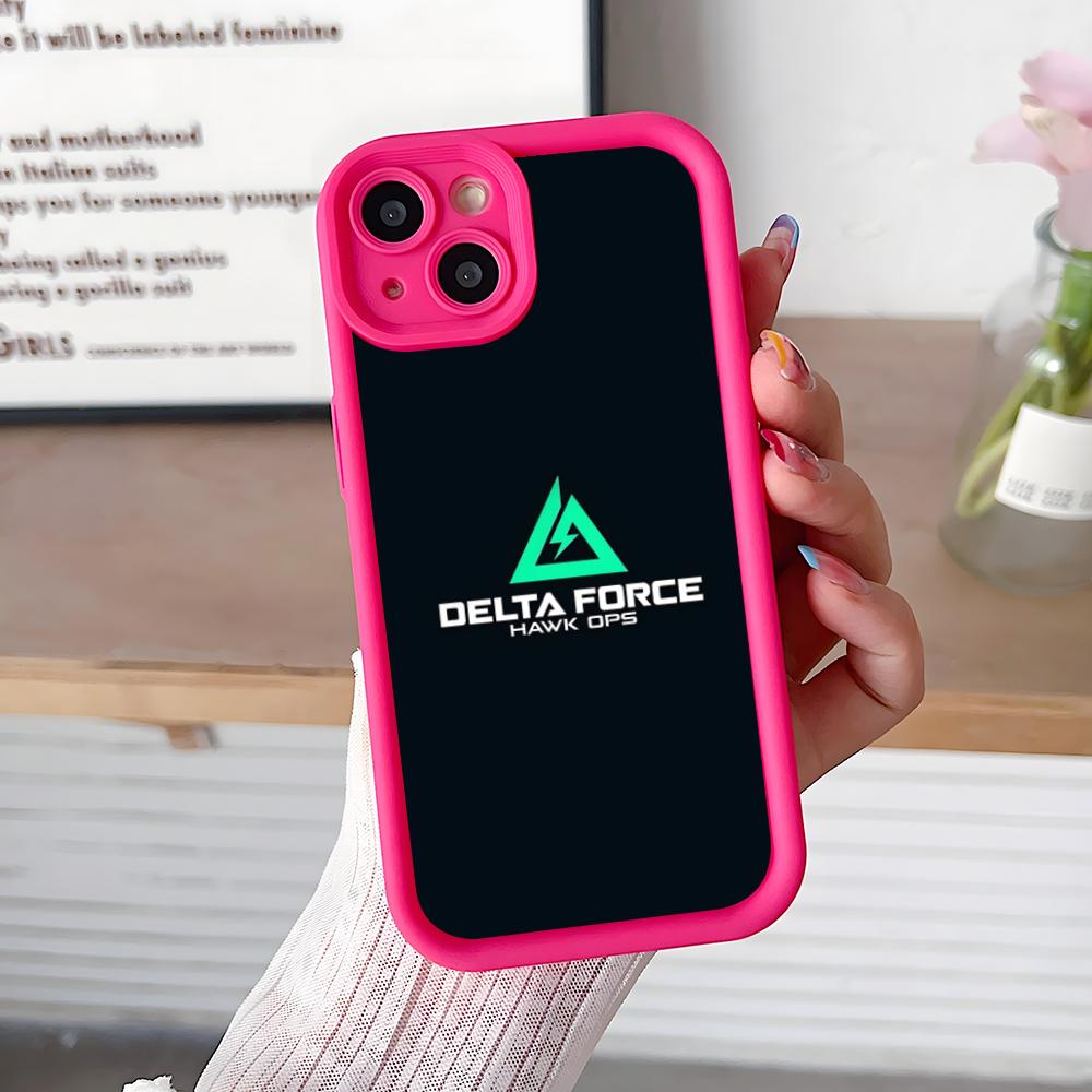 Игровой чехол Delta Force Утолщенный ТПУ Чехол для мобильного телефона для iPhone 17 16 15 14 13 12 11 Air Pro Max Plus Цветная крышка