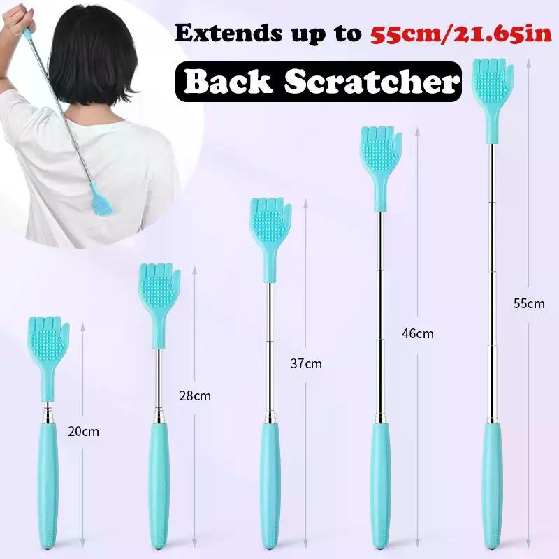 Extendable Back Scratcher Telescopic Scratching Hand Back Carding Stick Body Scrab Relax Scraper For Tickle Massage Stick Care