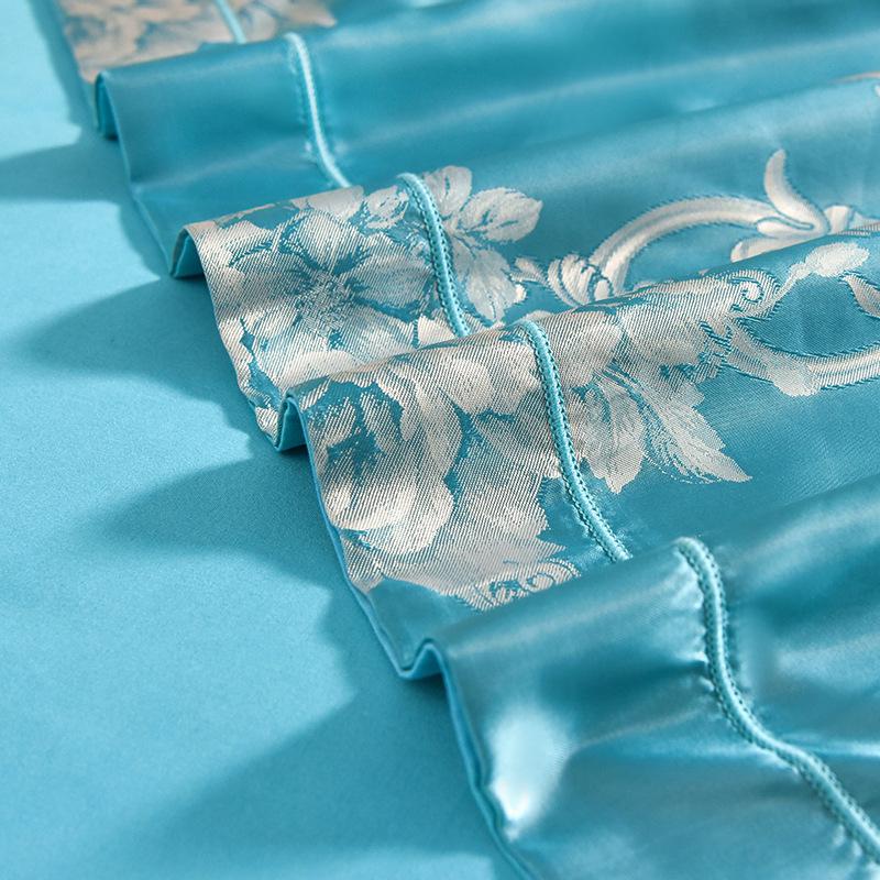 Европейский атласный жаккардовый пододеяльник, простыня, комплект из четырех предметов, комплект из трех предметов с вышивкой