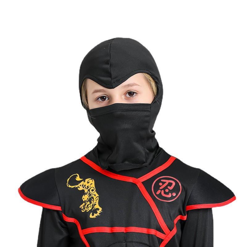 Kids Ninja Costume Set Halloween Cosplay Game Role Play Outfit Black Blue Red
