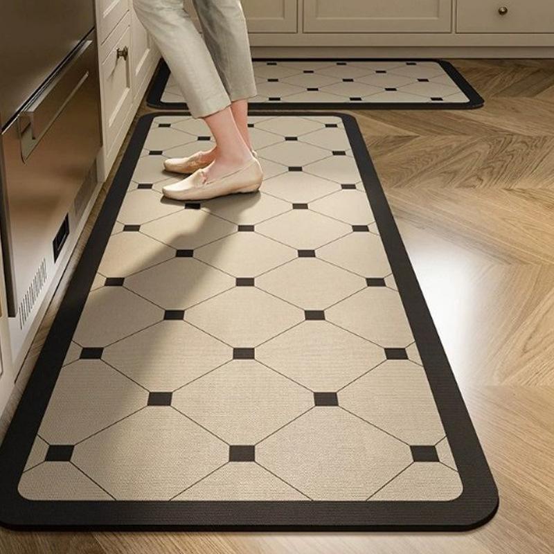 Minimalist Luxury Diatom Mud Kitchen Floor Mat Stain Resistant Water Absorbent Easy Care Non Slip Quick Dry Door Mat
