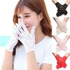 Female Driving Short Bride Lace Gloves Hollow-Out Mittens UV Protection Gloves Sunscreen Gloves