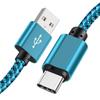 Нейлоновый кабель для передачи данных Быстрая зарядка USB A на Type C Зарядный кабель Для Huawei Samsung   Android телефона Устройство зарядки TypeC 1M 2M 3M