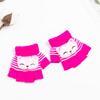 Toddler Half Finger Gloves Cartoon Warm Gloves Knitted Mittens Winter Thick Gloves Indoor Gloves for Little Girls Boy